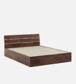 Corin Solid Teak Wood King Size Bed Without Storage in Dark Walnut Finish - Image 6