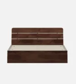 Corin Solid Teak Wood King Size Bed Without Storage in Dark Walnut Finish - Image 9