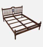 Craldric Acacia Solid Wood Queen Size Bed Without Storage in Peanut Teak Finish - Image 8