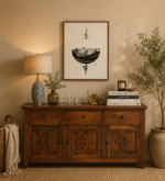Devansh Sheesham Wood Cabinet With Double Door Storage