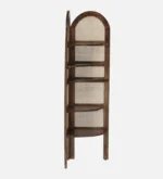 Dharitri Solid Sheesham Wood Bookshelf in Natural Oak Finish - Image 5