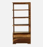 Ekant Solid Sheesham Wood Bookshelf in Dark Walnut Finish - Image 2