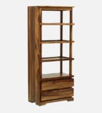 Ekant Solid Sheesham Wood Bookshelf in Dark Walnut Finish - Image 6