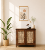 Elara Sheesham Wood Storage Cabinet in Walnut Finish