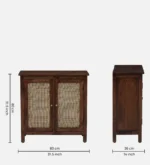 Elara Sheesham Wood Storage Cabinet in Walnut Finish - Image 6
