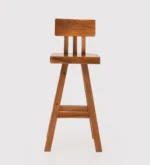 Elara Solid Wood Bar Stool in Walnut Finish - Image 5