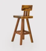 Elara Solid Wood Bar Stool in Walnut Finish - Image 6