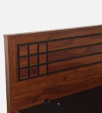 Elwyn Acacia Wood Queen Size Hydraulic Storage Bed in Warm Brown Finish - Image 8