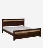 Erwyn Acacia Wood Queen Size Bed Without Storage in Warm Natural Finish - Image 7