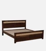 Erwyn Acacia Wood Queen Size Bed Without Storage in Warm Natural Finish - Image 8
