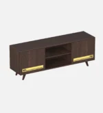 Grainford Solid Wood TV Stand with Cane Door Panels in Honey Oak - Image 5
