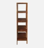 Grainvell Solid Acacia Wood Bookcase with Adjustable Shelves in Honey Oak - Image 5