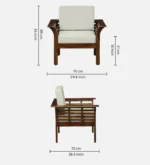 Harper Modern Fabric 1 Seater Sofa with Superior Comfort and Contemporary Appeal - Image 5
