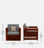 Harper Premium Lounge Style Fabric 1 Seater Sofa with Cushioned Seating - Image 7