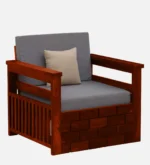 Harper Premium Lounge Style Fabric 1 Seater Sofa with Cushioned Seating - Image 8