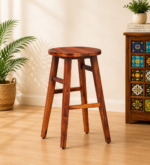 Haven Solid Sheesham Wood Bar Stool for Modern Interiors
