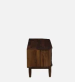 Imperva Solid Wood TV Stand with Fluted Panel Doors and Satin Gold Handles - Image 7