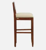 Iorvik Wooden Bar Chairs in Premium Teak Finish (Set of 2) - Image 5