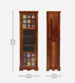 Ishaan Sheesham Wood Library Bookshelf In Walnut Finish - Image 5