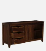 Ishaan Solid Wood Display And Storage Cabinet In Natural Finish - Image 3