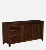 Ishaan Solid Wood Display And Storage Cabinet In Natural Finish - Image 4