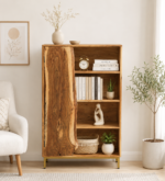 Itihas Solid Sheesham Wood Bookshelf with Straight Legs in Honey Oak Finish