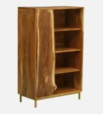Itihas Solid Sheesham Wood Bookshelf with Straight Legs in Honey Oak Finish - Image 4
