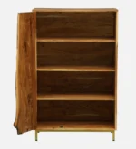 Itihas Solid Sheesham Wood Bookshelf with Straight Legs in Honey Oak Finish - Image 5