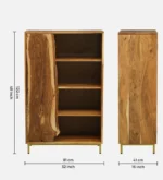 Itihas Solid Sheesham Wood Bookshelf with Straight Legs in Honey Oak Finish - Image 6