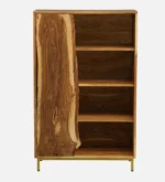 Itihas Solid Sheesham Wood Bookshelf with Straight Legs in Honey Oak Finish - Image 7