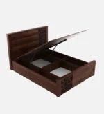 Jorwin Sheesham Solid Wood Queen Size Hydraulic Storage Bed in Light Oak Finish - Image 6