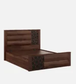 Jorwin Sheesham Solid Wood Queen Size Hydraulic Storage Bed in Light Oak Finish - Image 7