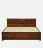 Kastor Mango Wood Queen Size Hydraulic Storage Bed in Dark Walnut Finish - Image 6