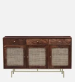 Kiara Sheesham Wood Display Cabinet In Walnut Finish - Image 3