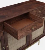 Kiara Sheesham Wood Display Cabinet In Walnut Finish - Image 6