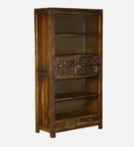 Kramik Solid Sheesham Wood Bookshelf in Natural Oak Finish - Image 4