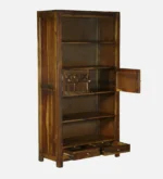 Kramik Solid Sheesham Wood Bookshelf in Natural Oak Finish - Image 8