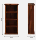 Lambvar Solid Sheesham Wood Book Rack in Warm Walnut Finish - Image 3