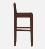 Lexor Solid Wood Bar Stools in Rustic Brown Finish (Set of 2) - Image 3