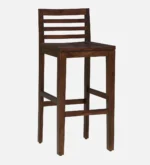 Lexor Solid Wood Bar Stools in Rustic Brown Finish (Set of 2) - Image 5