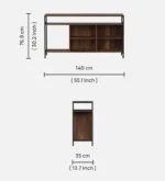 Linova Particle Board Wall Mounted TV Unit with Floating Shelves in White Gloss - Image 5