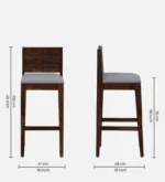 Maplecrest Sheesham Wood Bar Table Set in Provincial Teak Finish With (Set of 2) - Image 7