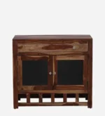 Modern Wooden Crockery Unit with Storage - Image 4