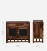 Modern Wooden Crockery Unit with Storage - Image 3