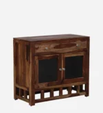 Modern Wooden Crockery Unit with Storage - Image 8