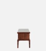 Mudrika Sheesham Wood TV Cabinet with Hand Carved Details in Raw Brown - Image 2