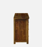 Myra Solid Wood Storage Cabinet With Shelves In Honey Oak Finish - Image 6