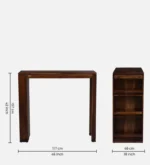Northfield Sheesham Wood Bar Table Set in Provincial Teak Finish With (Set of 2) - Image 2