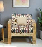 Nova Luxury Fabric Armchair with Comfortable Backrest and Wide Seating