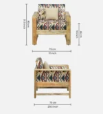 Nova Luxury Fabric Armchair with Comfortable Backrest and Wide Seating - Image 4